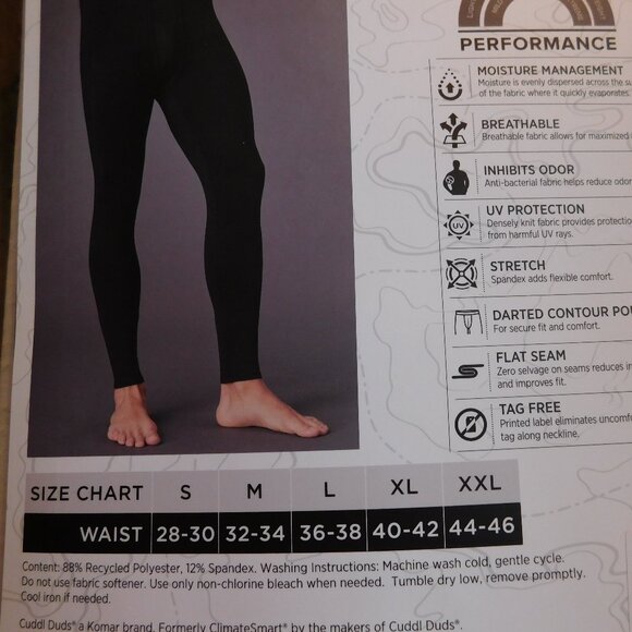 ClimateSport Performance Base Layer Pants Men's XXL Lot of 2 NEW - Picture 3 of 4